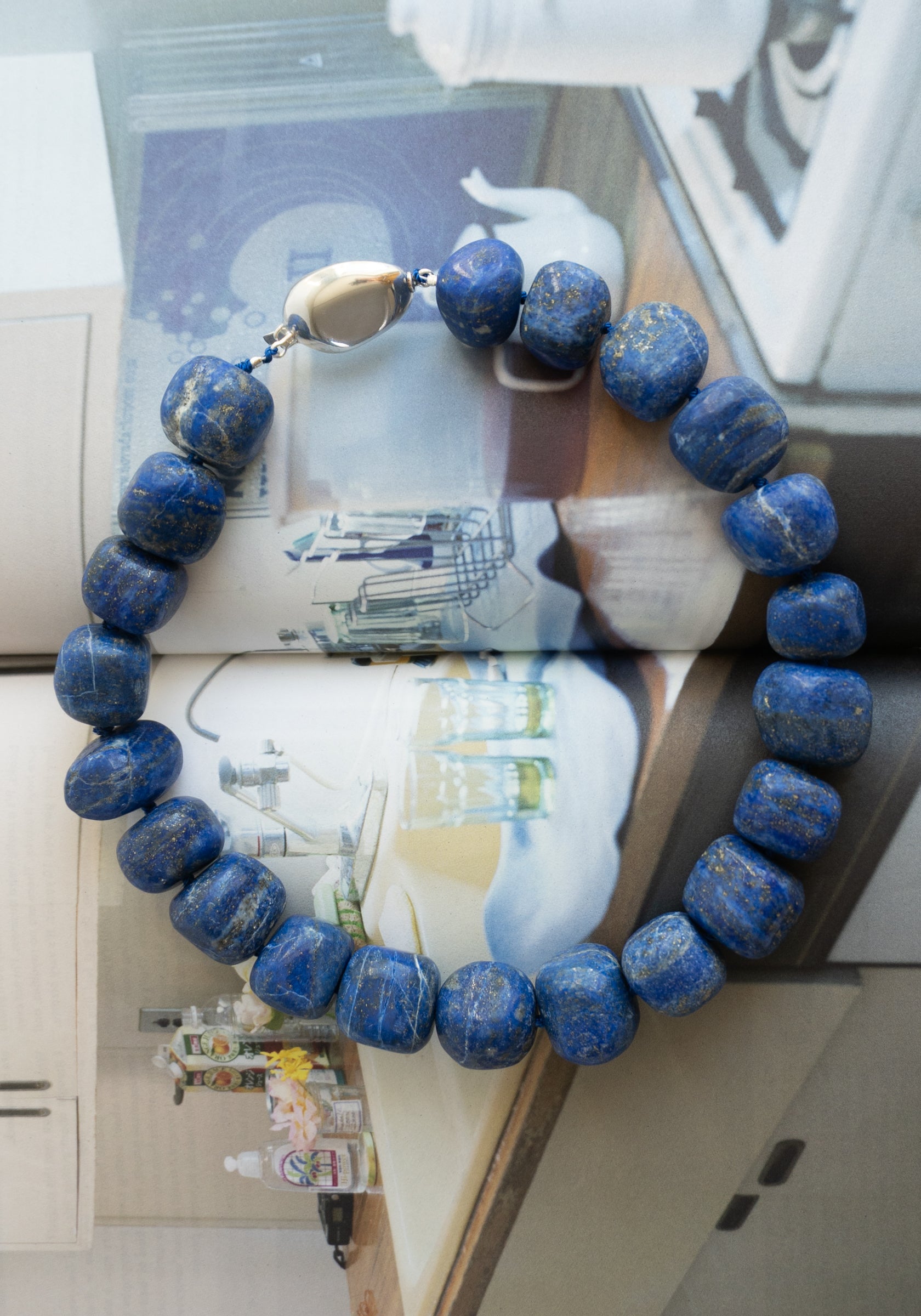 Pebbles Necklace in Lapis