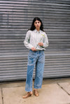 B Sides Vintage Reworked Straight Patchwork Jeans