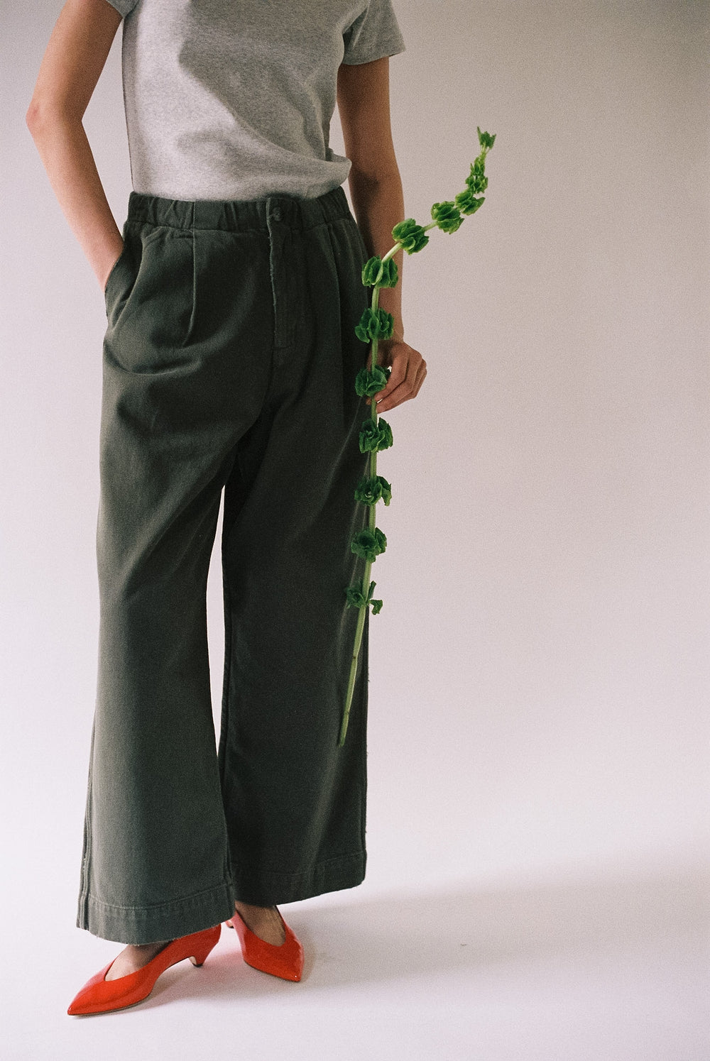 Washed Trouser in Fatigue