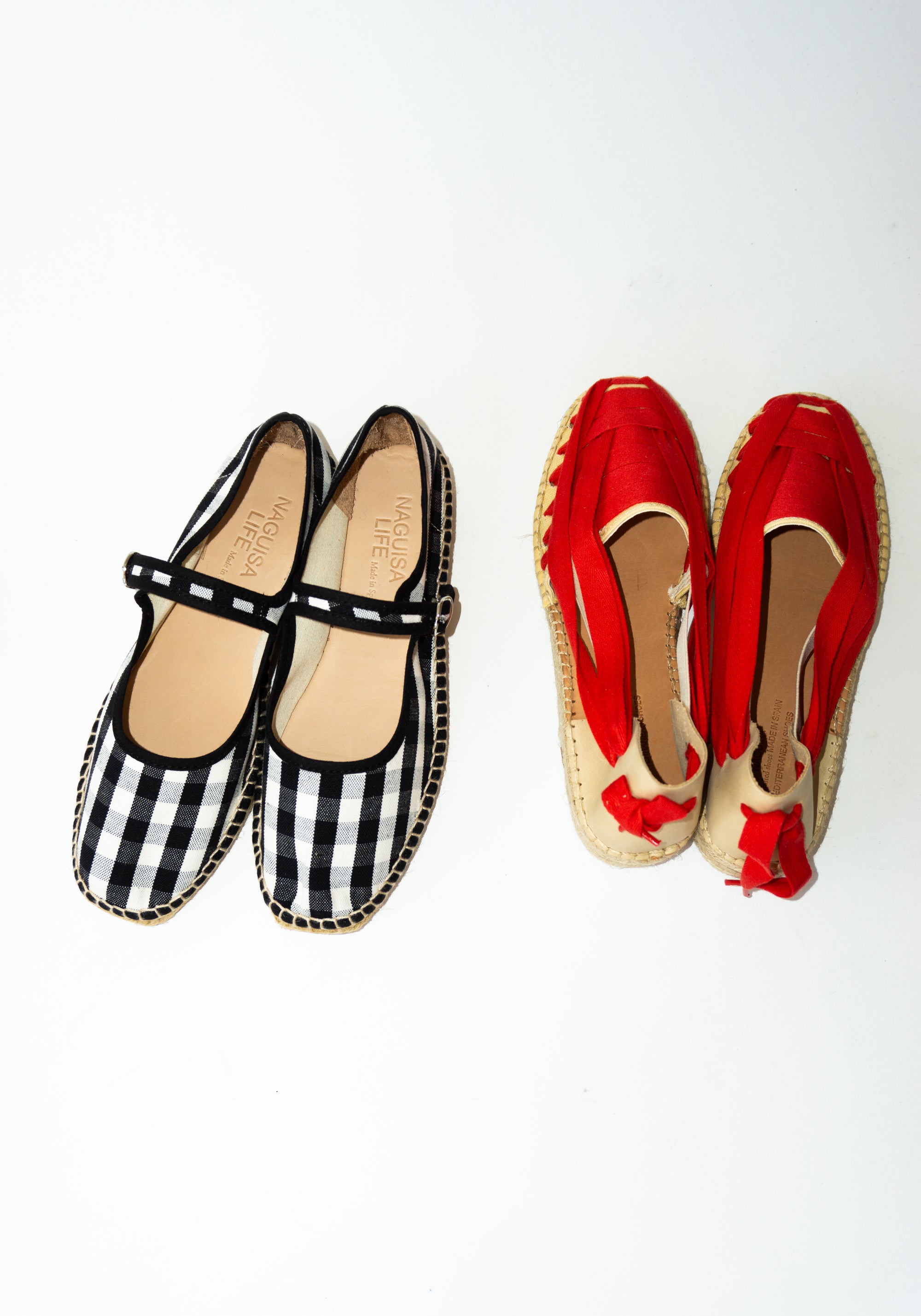 Peonia Espadrille Mary Jane in Black Check