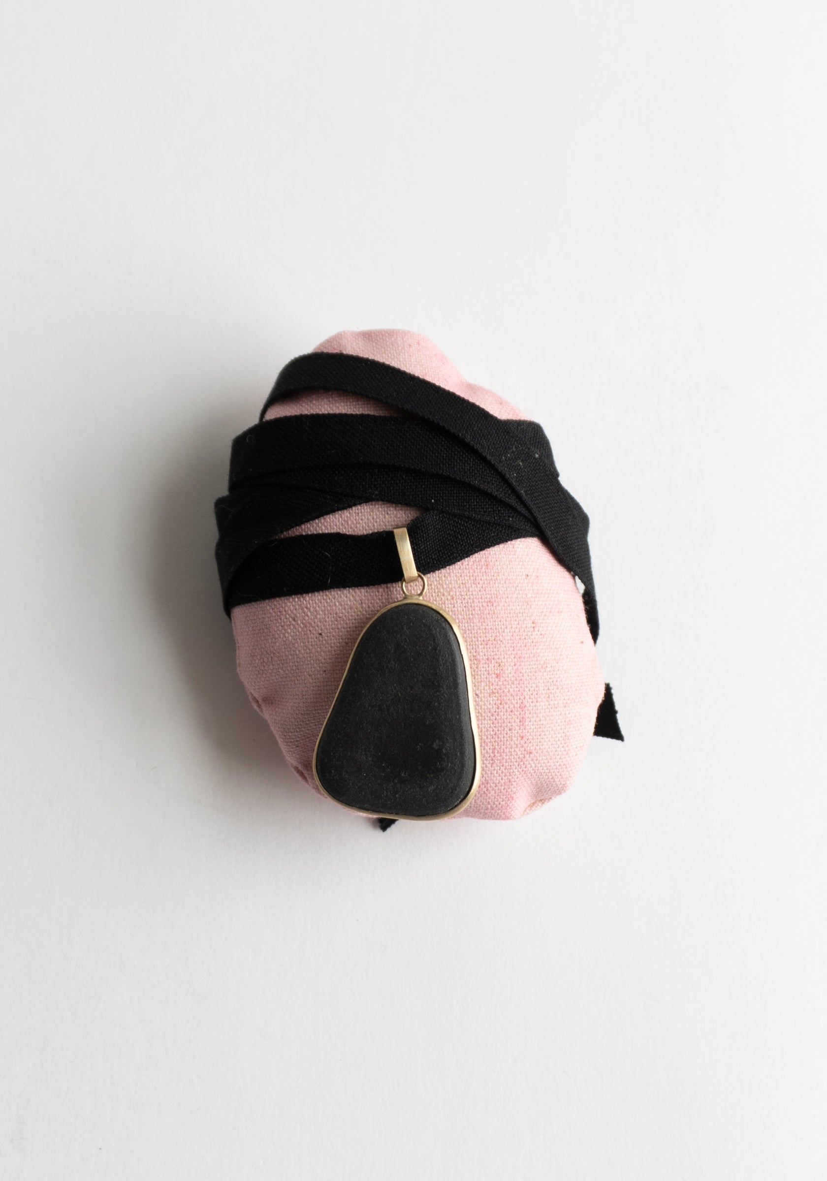 Dark Grey Bespoke Stone Pendant Necklace