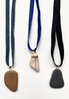 Dark Grey Bespoke Stone Pendant Necklace