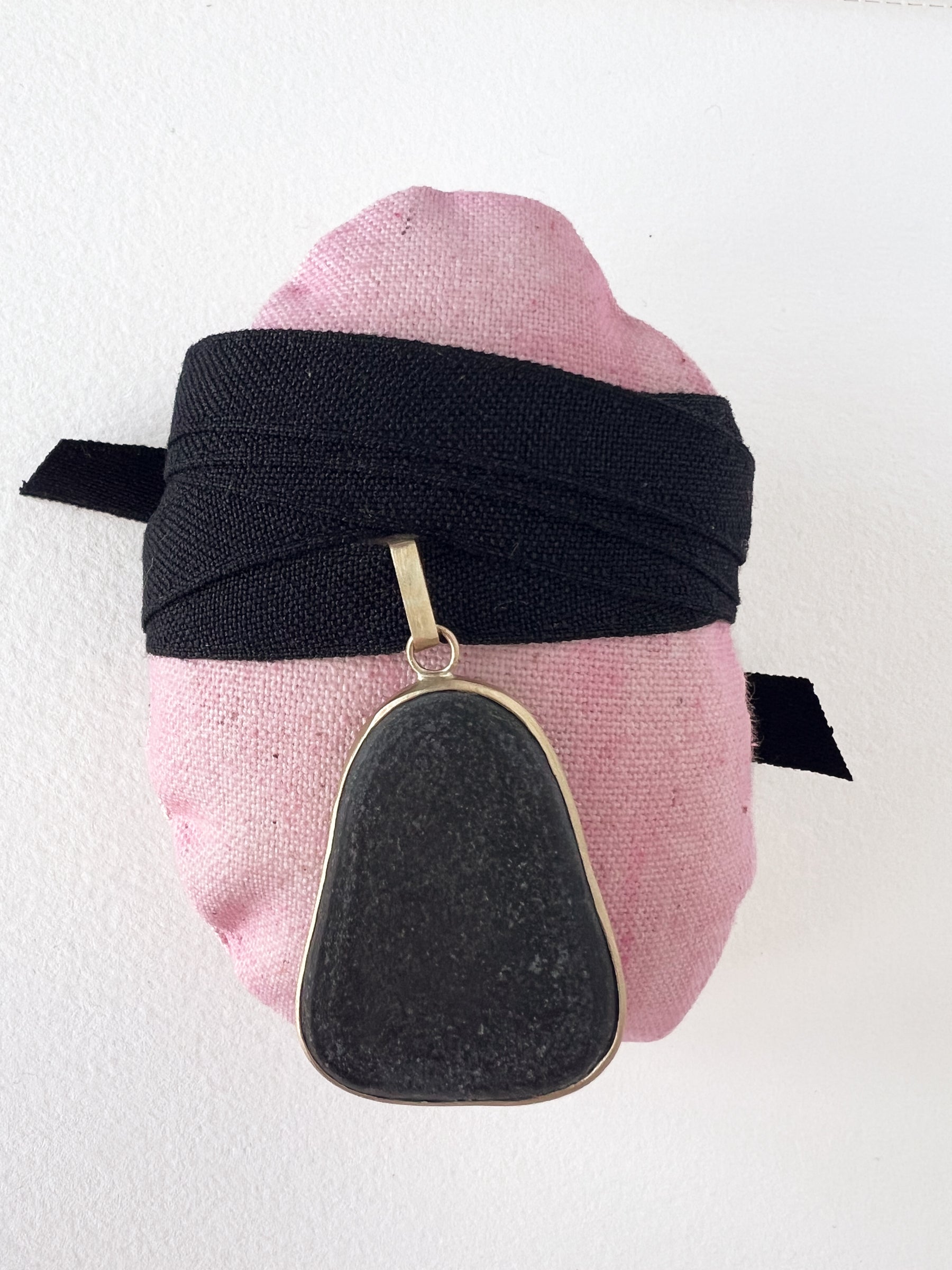 Dark Grey Bespoke Stone Pendant Necklace