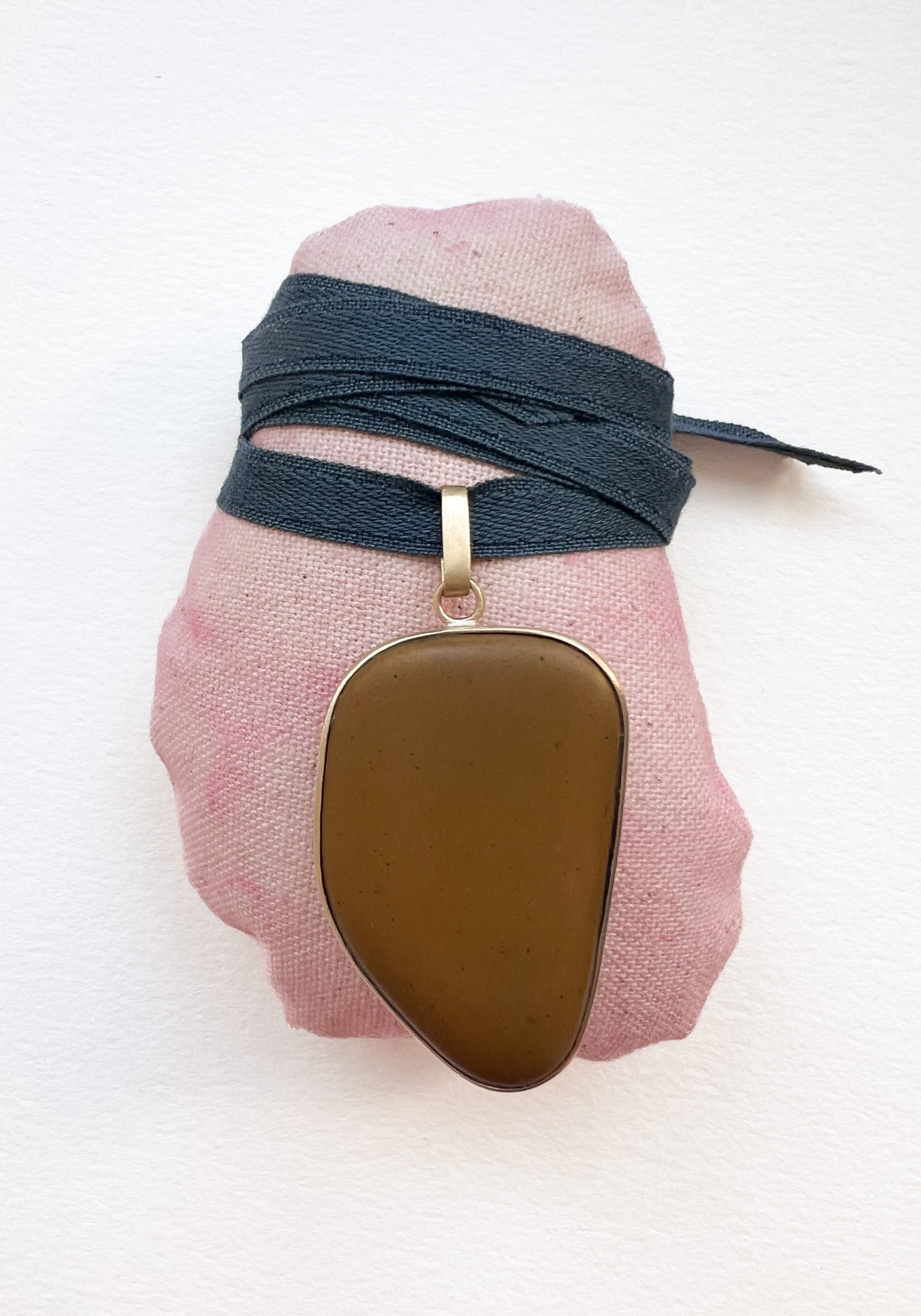 Caramel Bespoke Stone Pendant Necklace