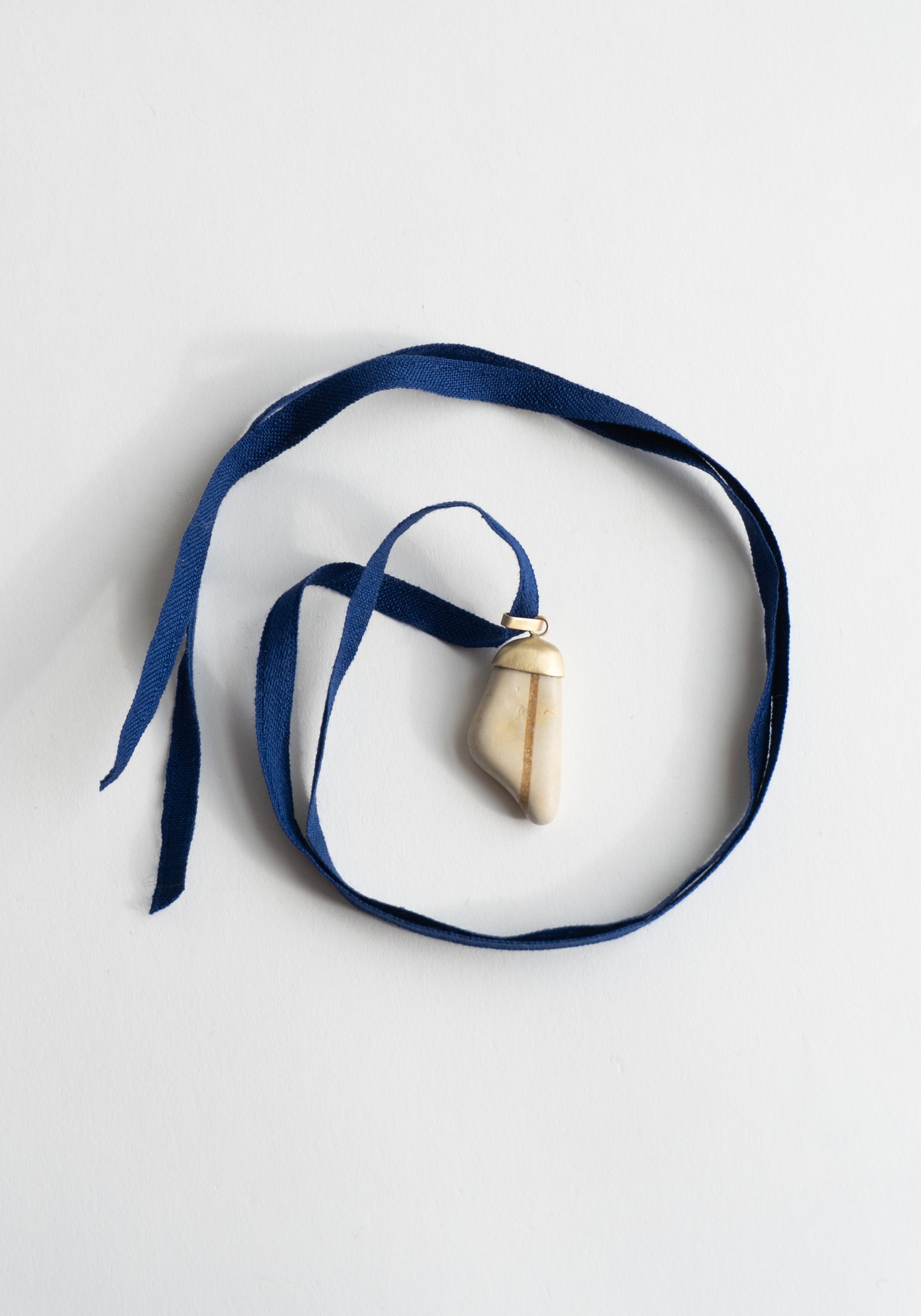 Stripe Bespoke Stone Pendant Necklace