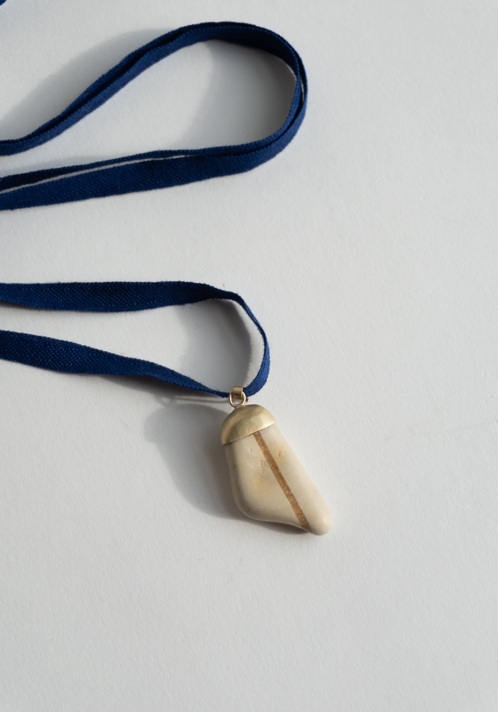 Stripe Bespoke Stone Pendant Necklace