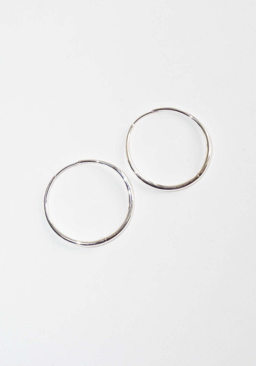 Momento Large Hoops in Silver