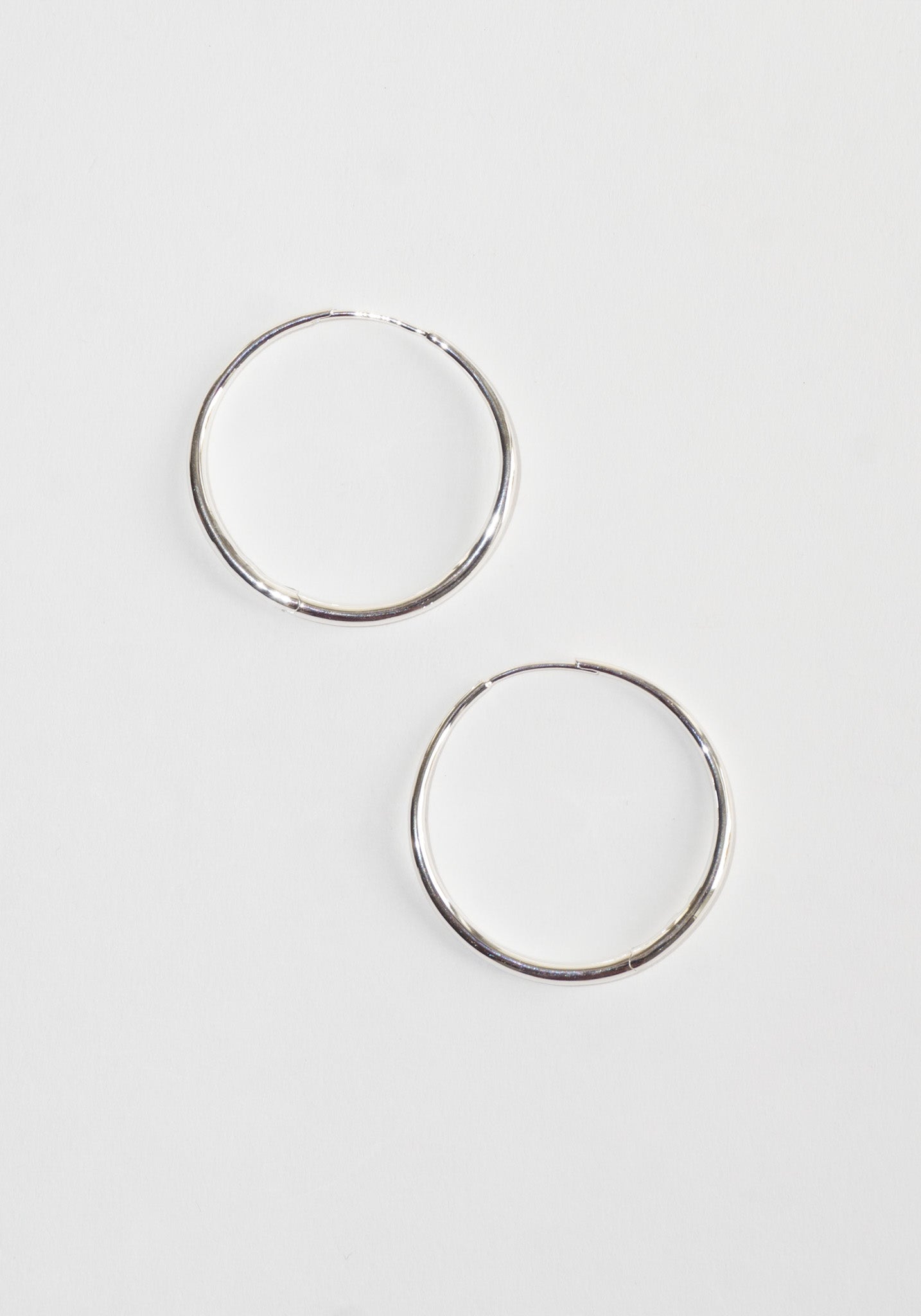 Momento Large Hoops in Silver