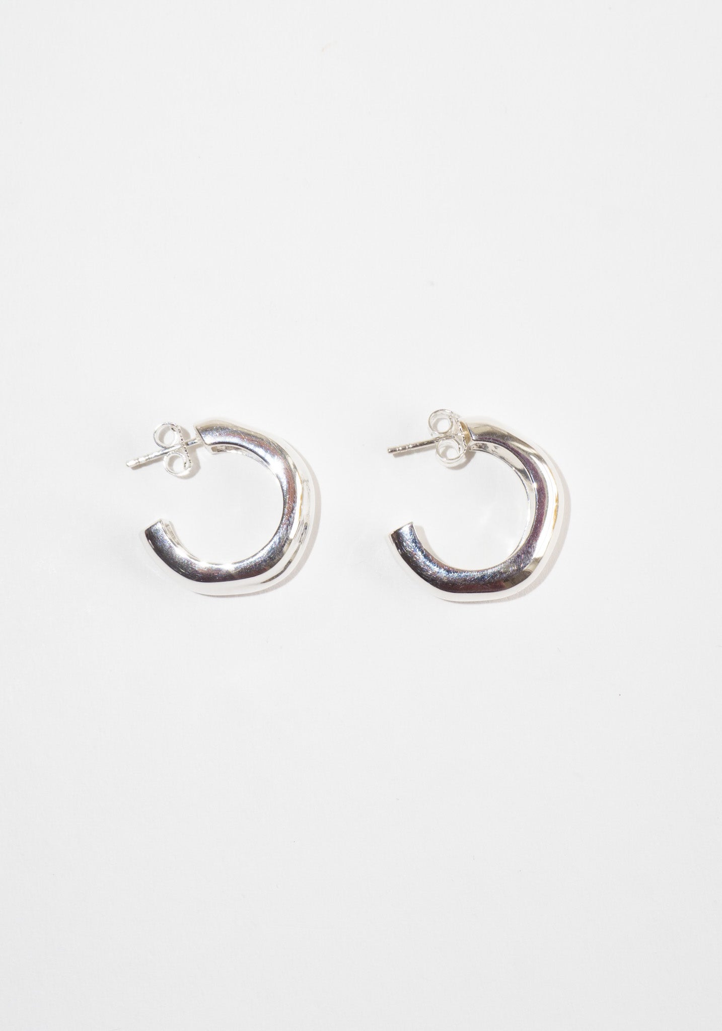 Sense Medium Hoops in Silver