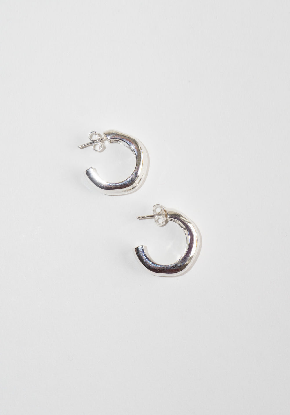 Sense Medium Hoops in Silver