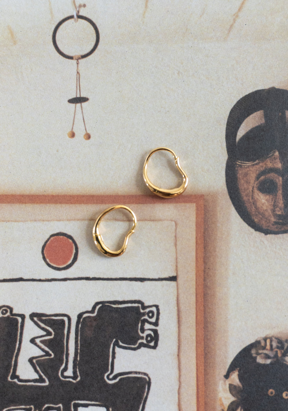 Nina Gordon Ventee Hoops in Gold
