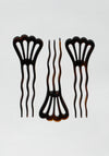 Parcelona French Wavy Chignon Hair Pin Set of 3
