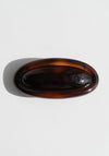 French Large Oval Barrette in Tortoise Shell