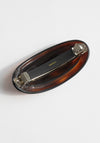 French Large Oval Barrette in Tortoise Shell