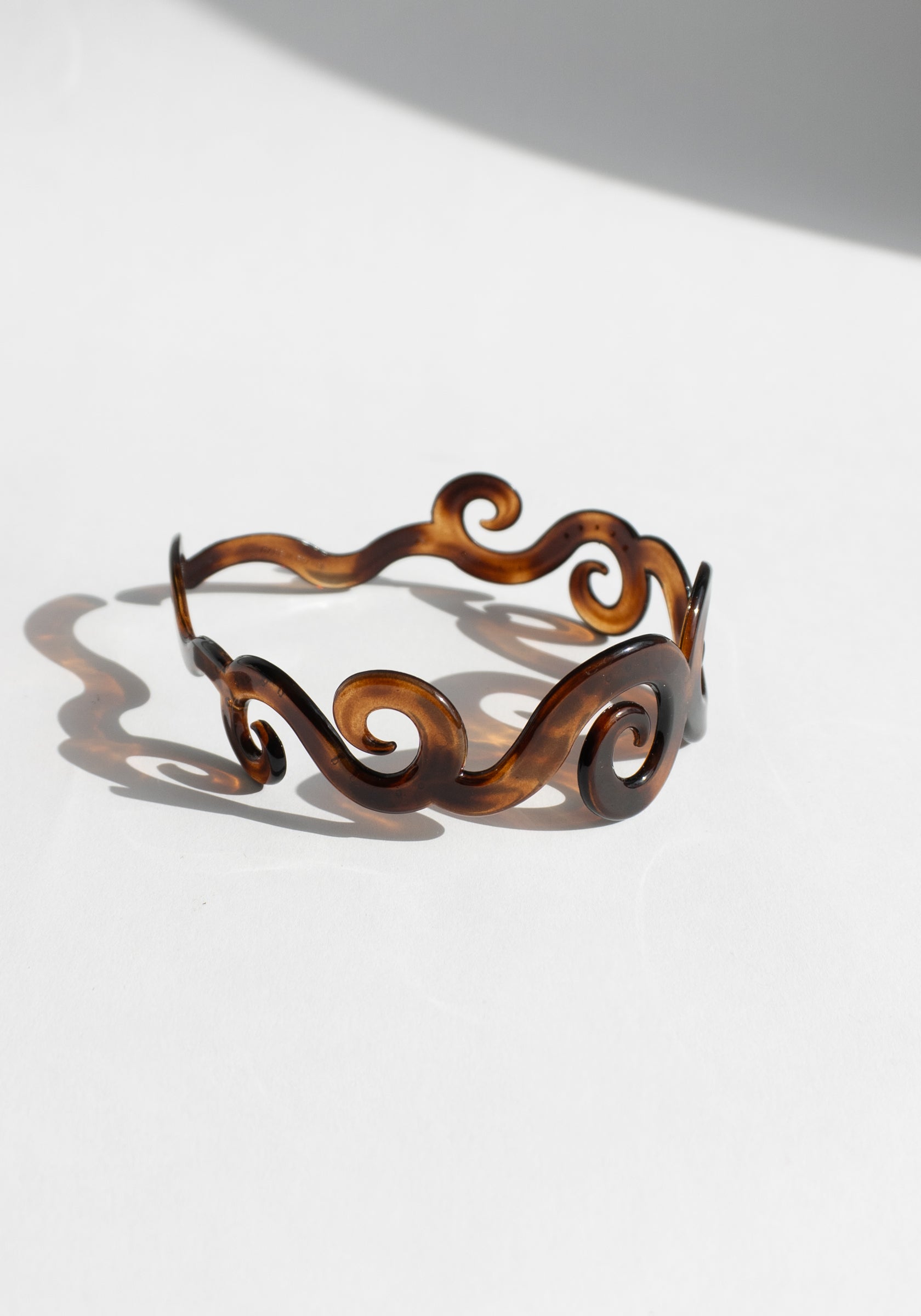 French Swirls Wide Headband in Tortoise