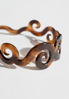 French Swirls Wide Shell Headband in Tortoise Shell