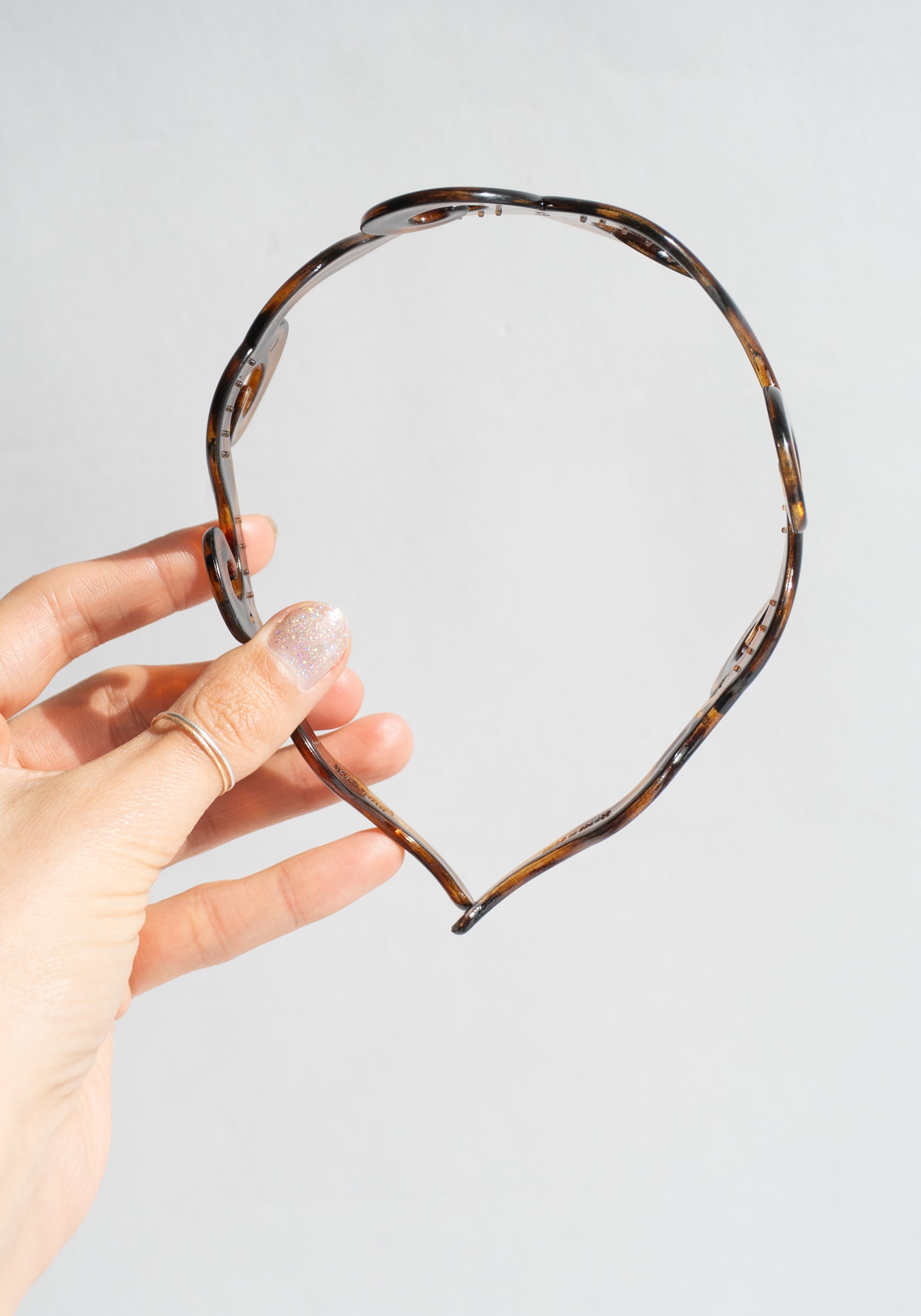 French Swirls Wide Headband in Tortoise