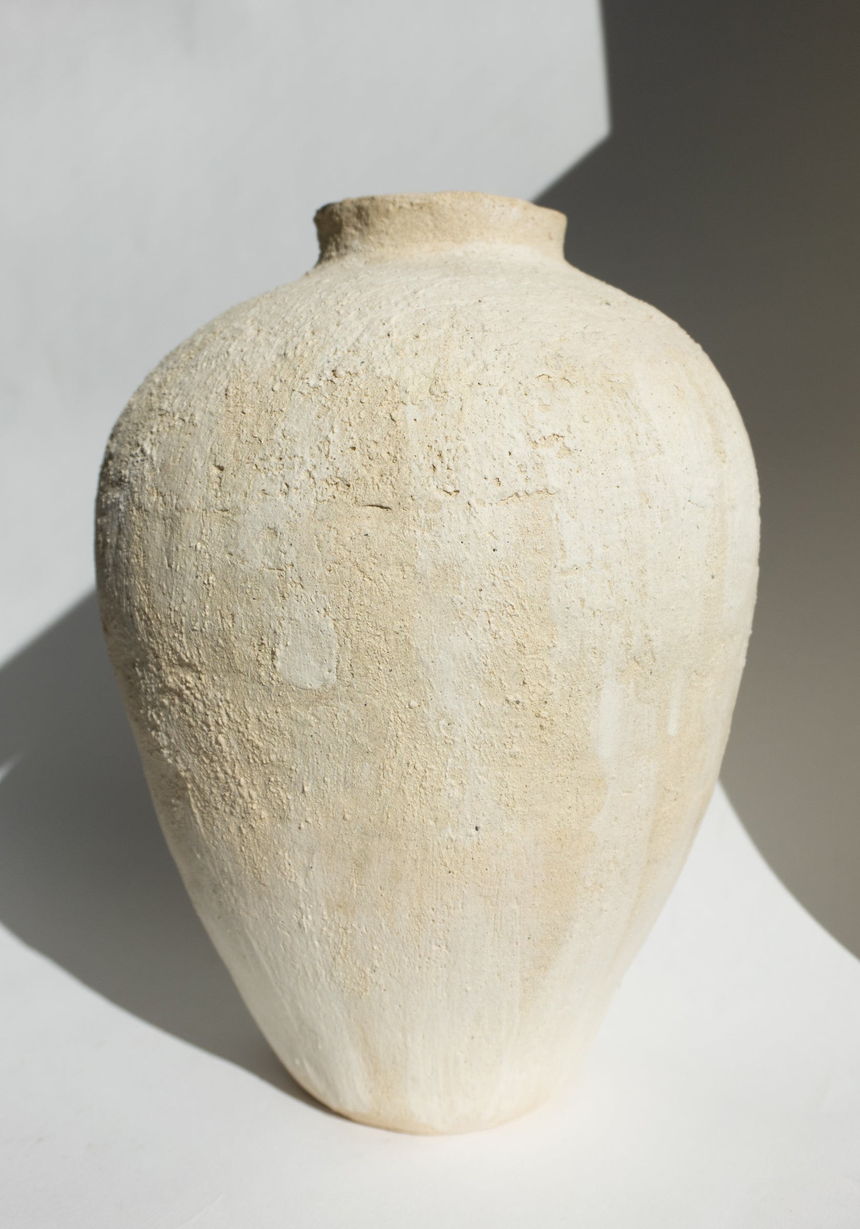 Linen Amphora Vessel in Cream