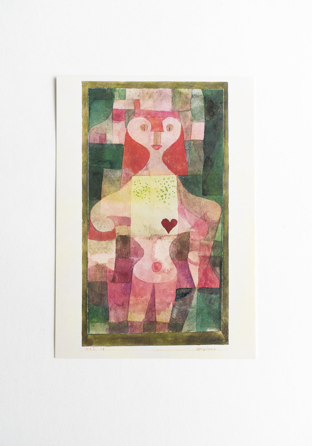Queen of Hearts Postcard by Paul Klee