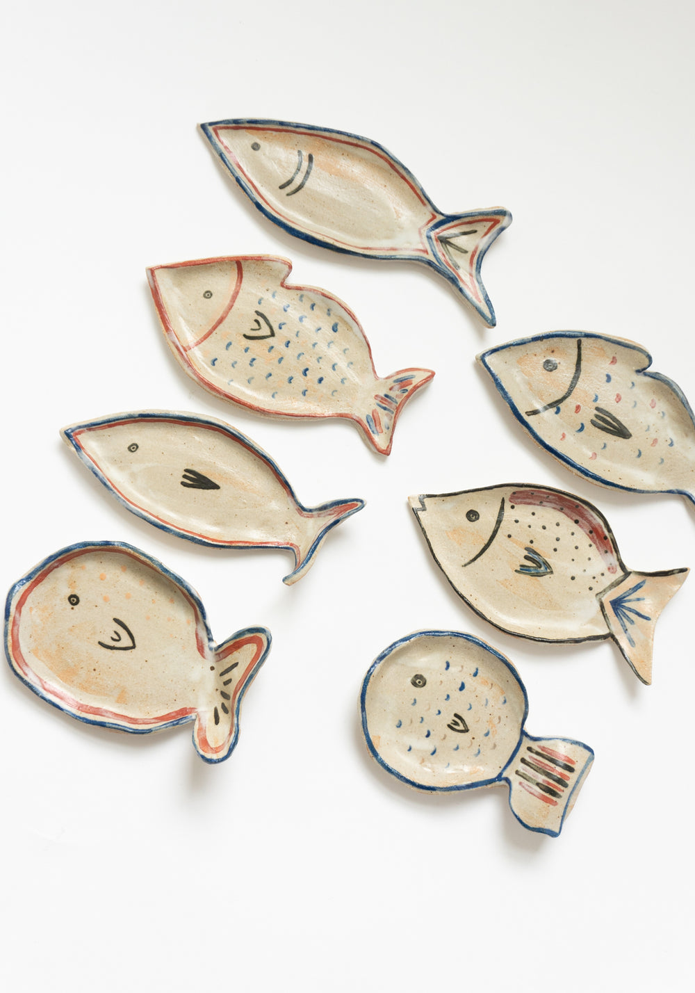 Handpainted Ceramic Fish Dish Medium