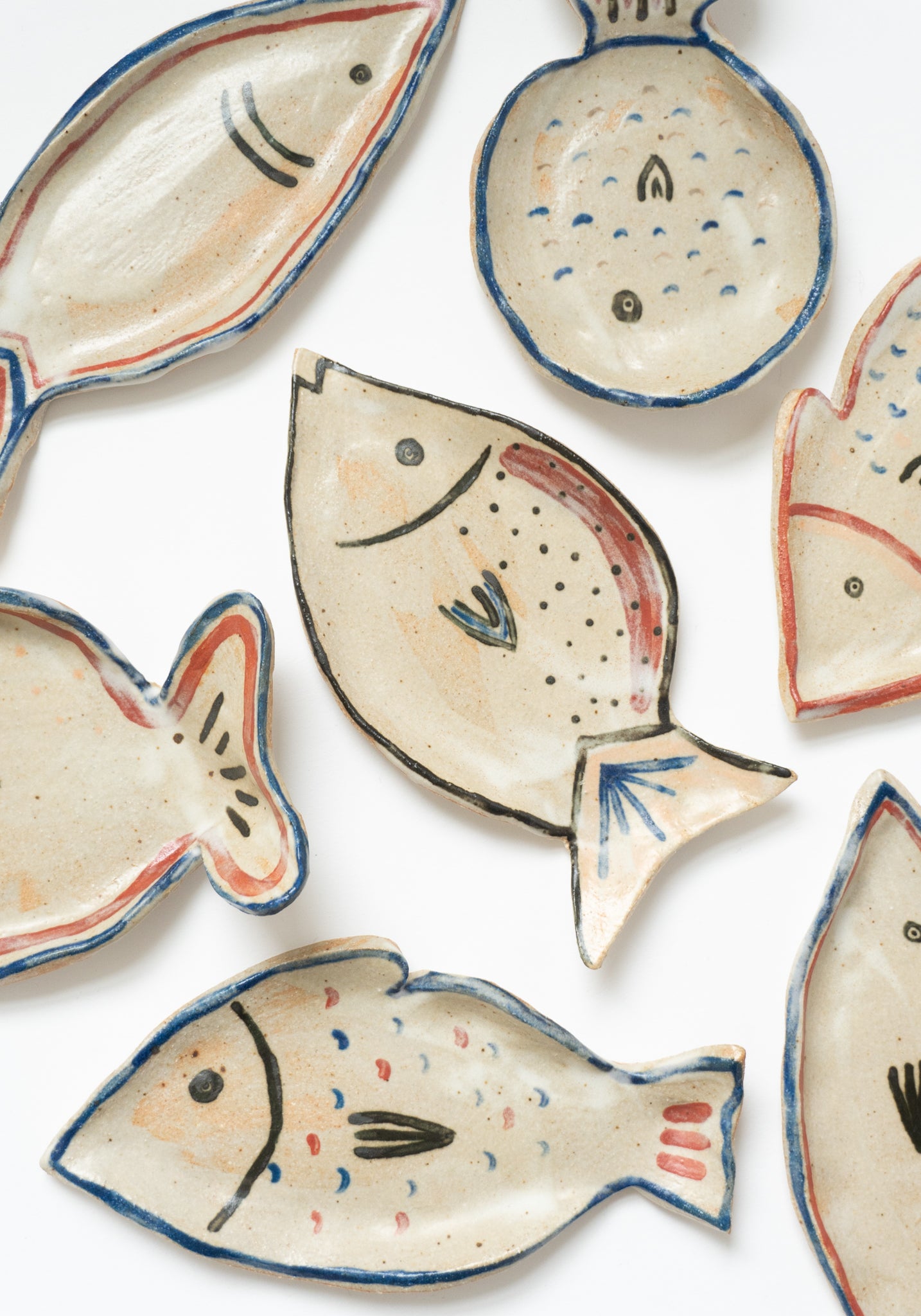 Handpainted Ceramic Fish Dish Medium