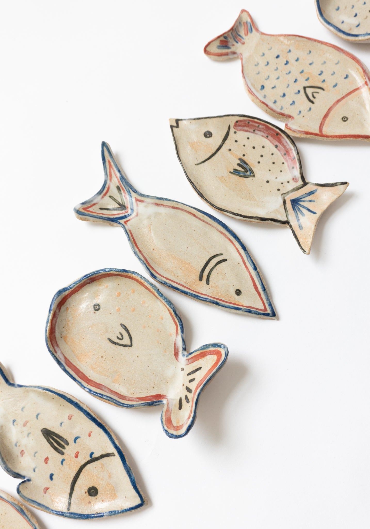 Handpainted Ceramic Fish Dish Medium