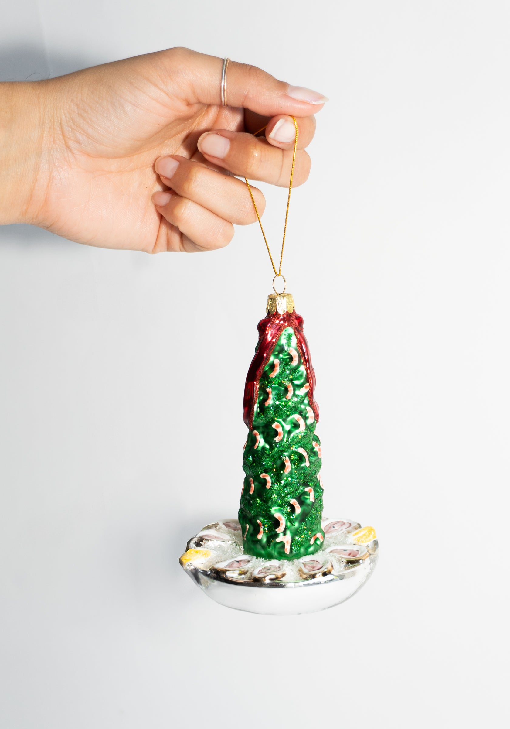 Retro Shrimp Cocktail Party Tree Ornament