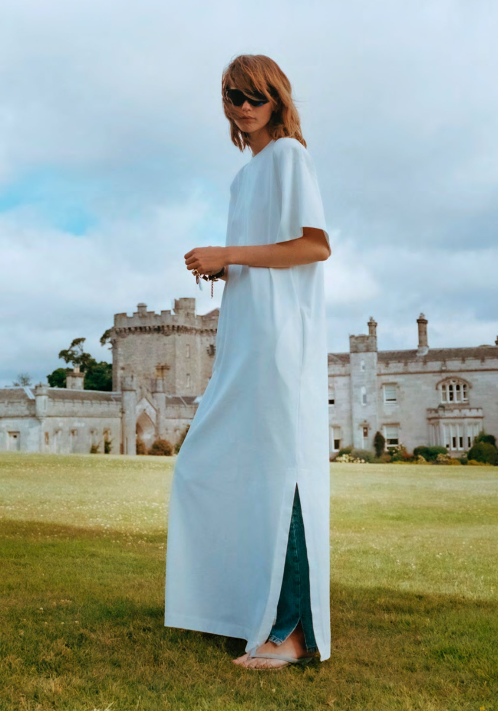 Braun Dress in White