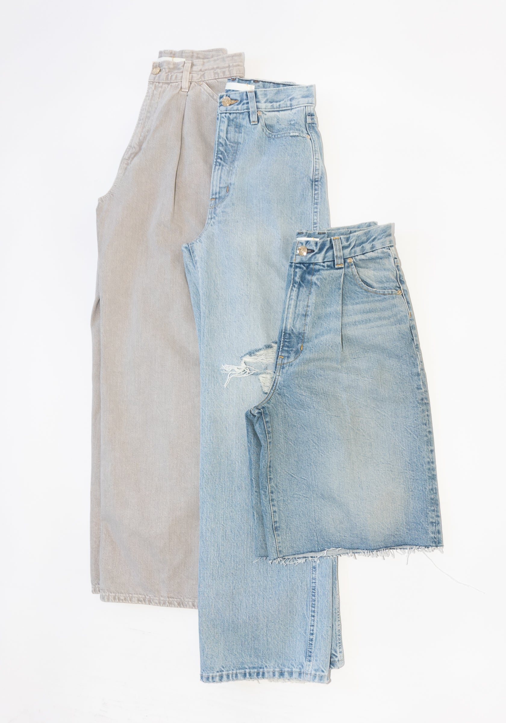 RÙADH Baggy Nola Shorts in Ainslie Wash