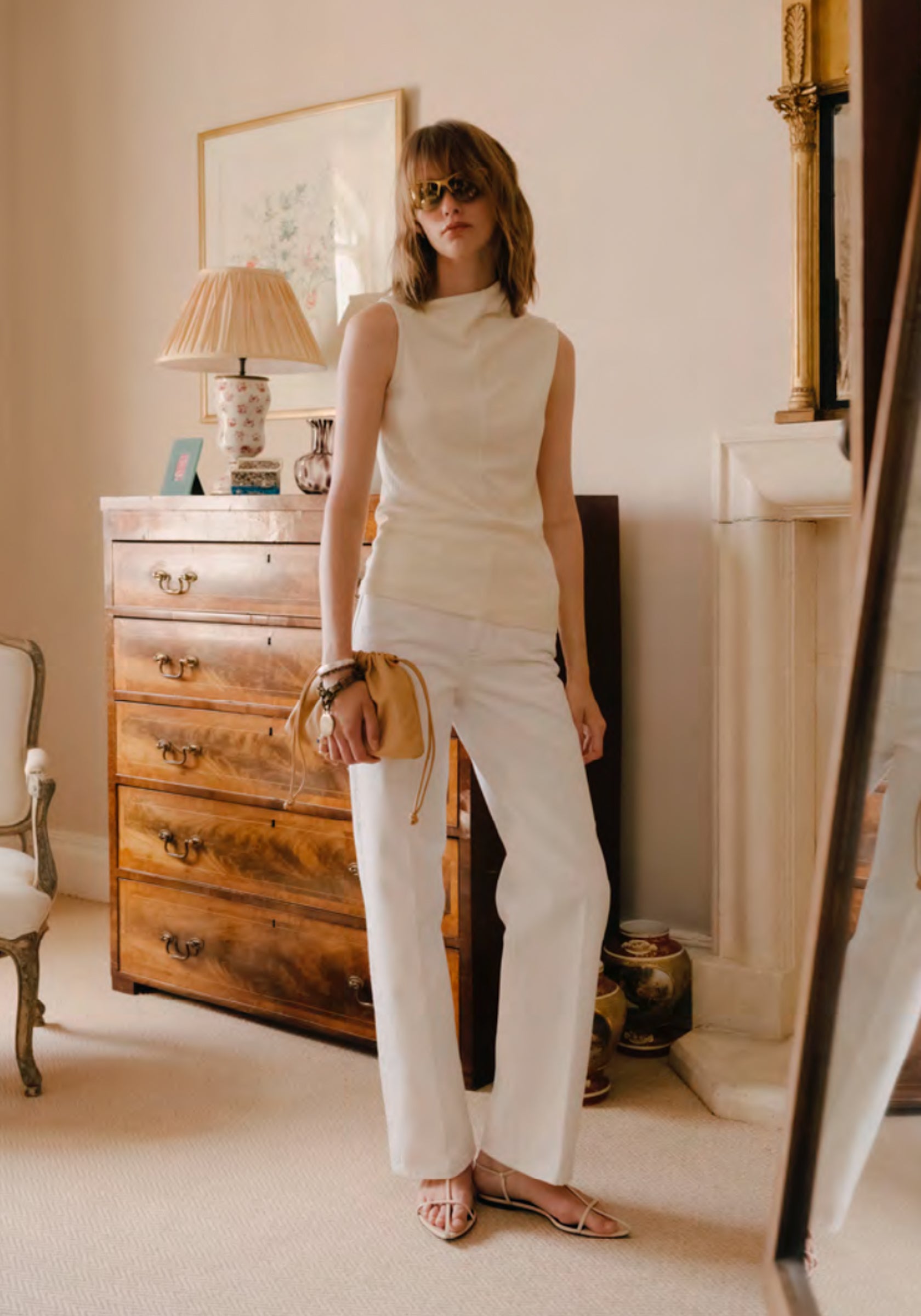 Quinn Selvedge Jean in White