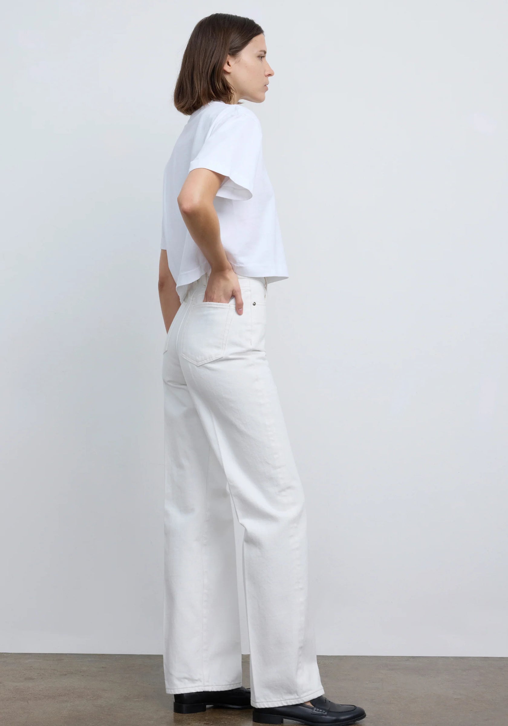 Ruadh Quinn Selvedge Jean in White