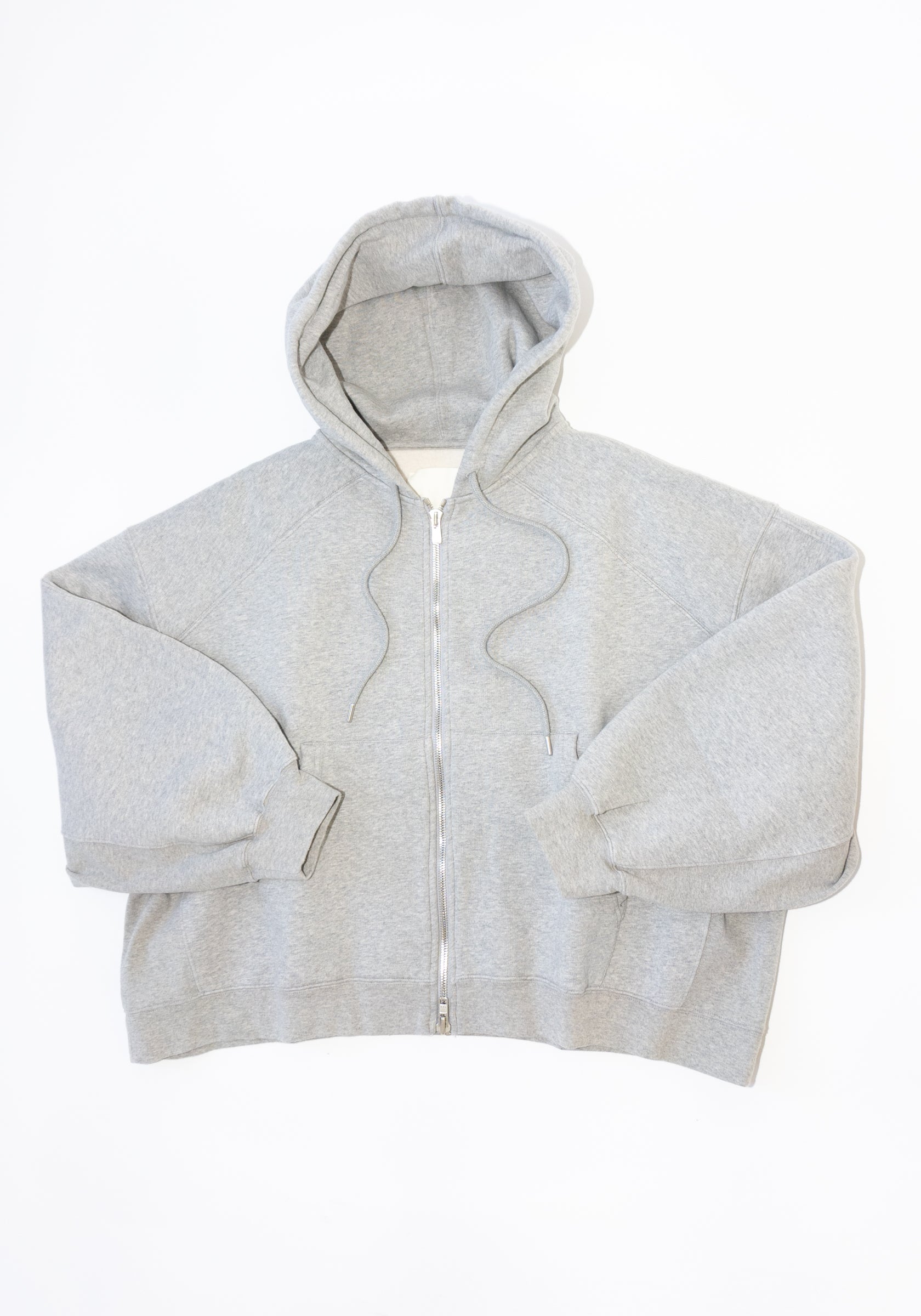 RÙADH Scott Zip Hoodie in Heather Grey