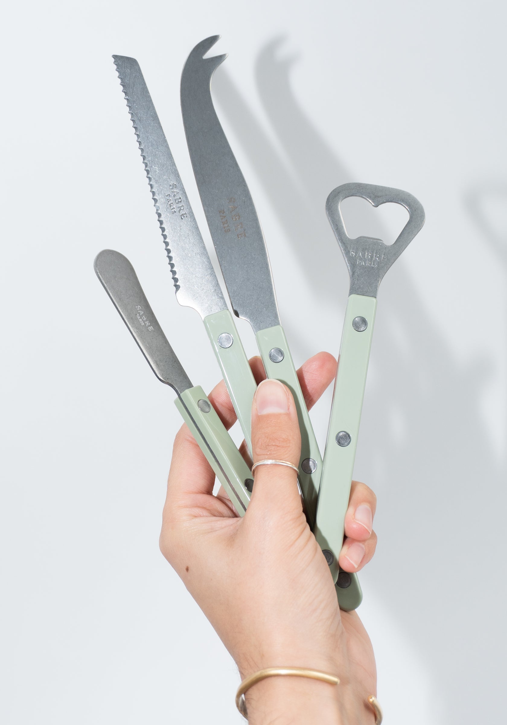 4 Piece Bistrot Vintage Apertif Set in Asparagus