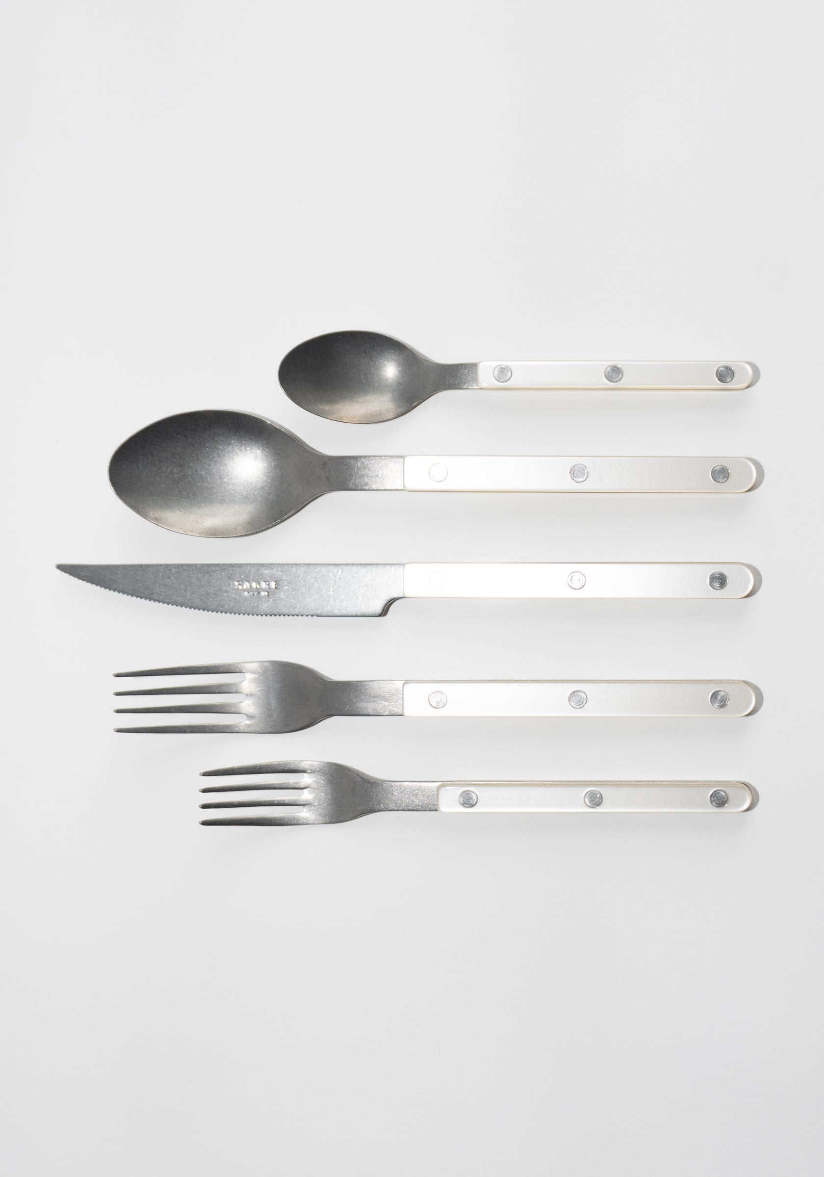 5 Piece Cutlery Set in Bistrot Vintage Pearl