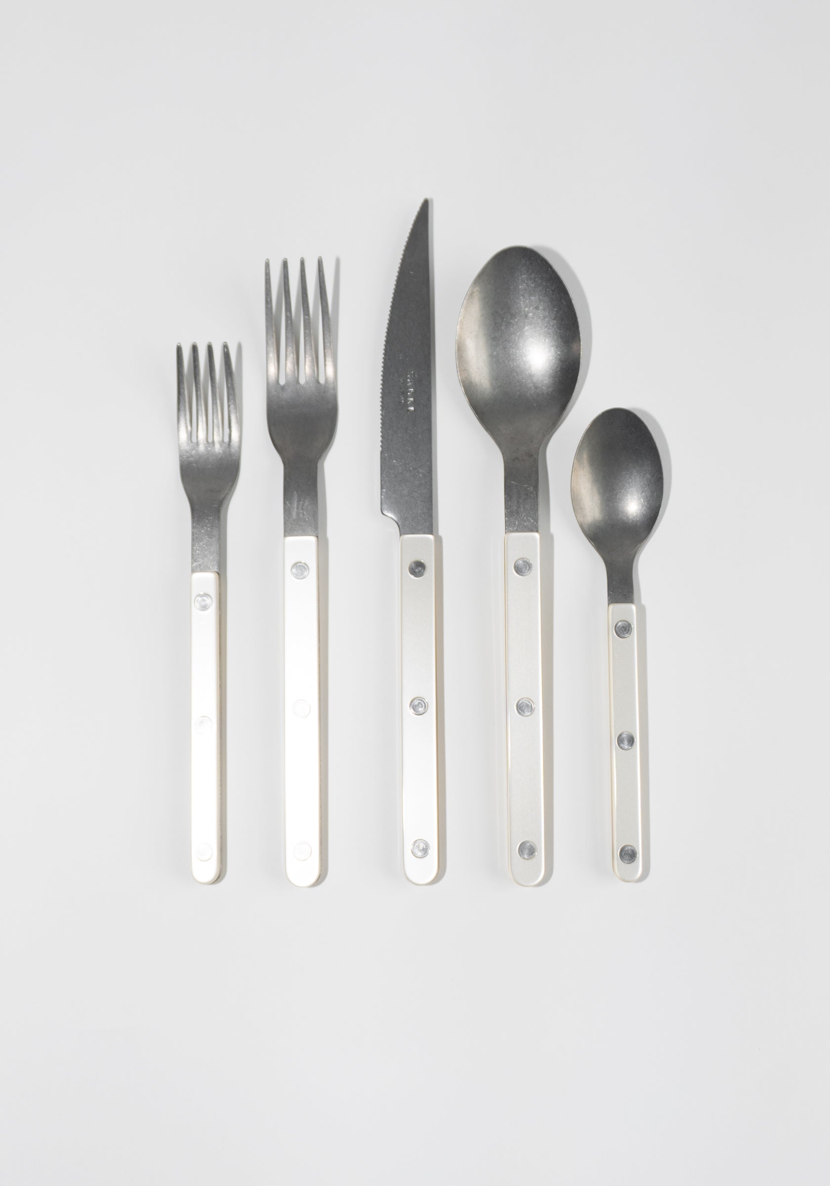 5 Piece Cutlery Set in Bistrot Vintage Pearl