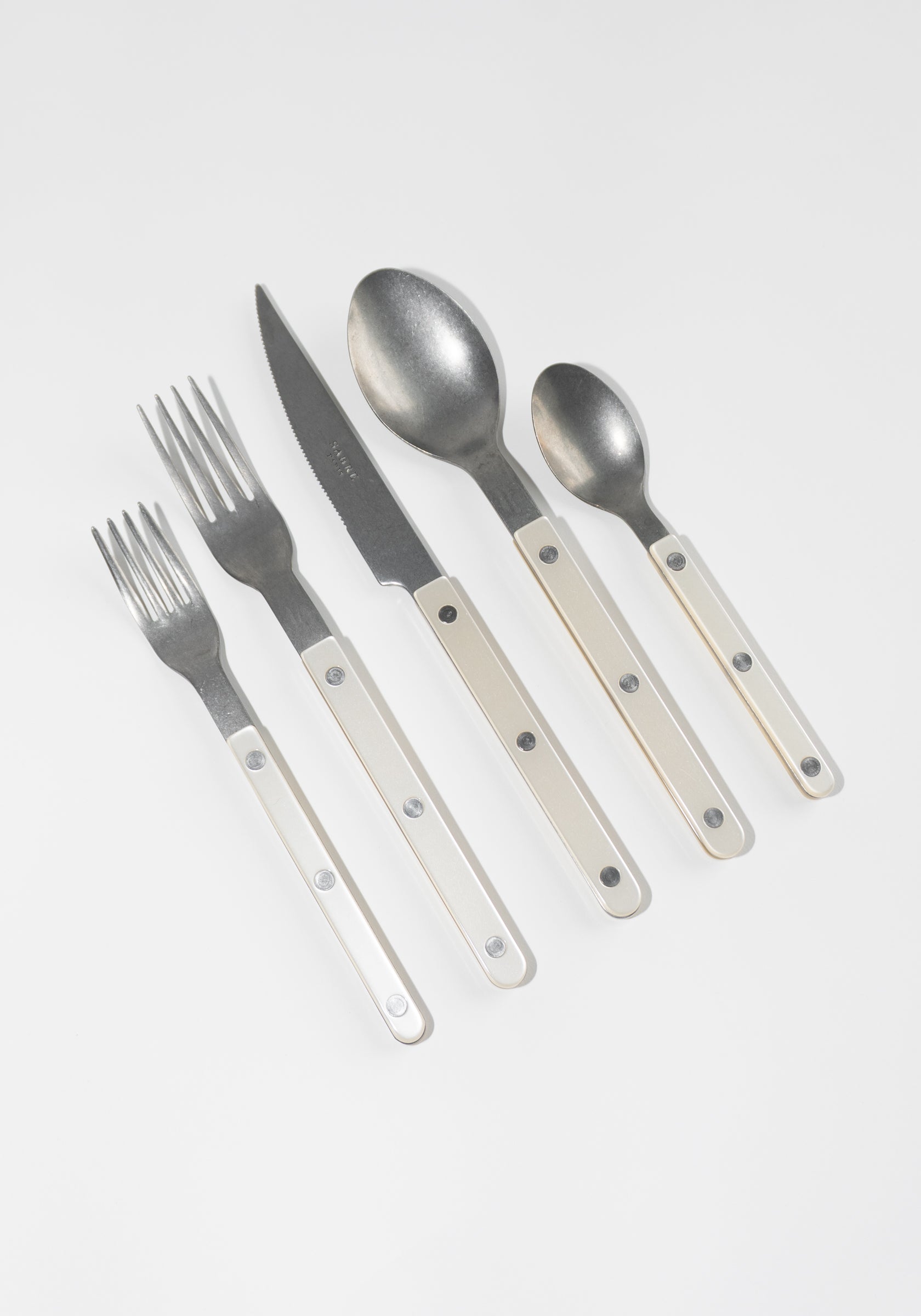 5 Piece Cutlery Set in Bistrot Vintage Pearl
