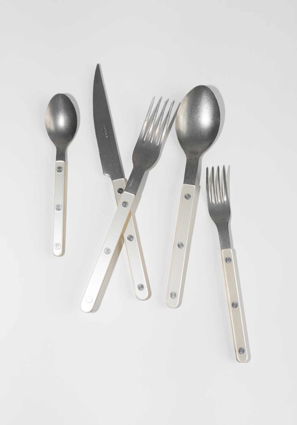 5 Piece Cutlery Set in Bistrot Vintage Pearl