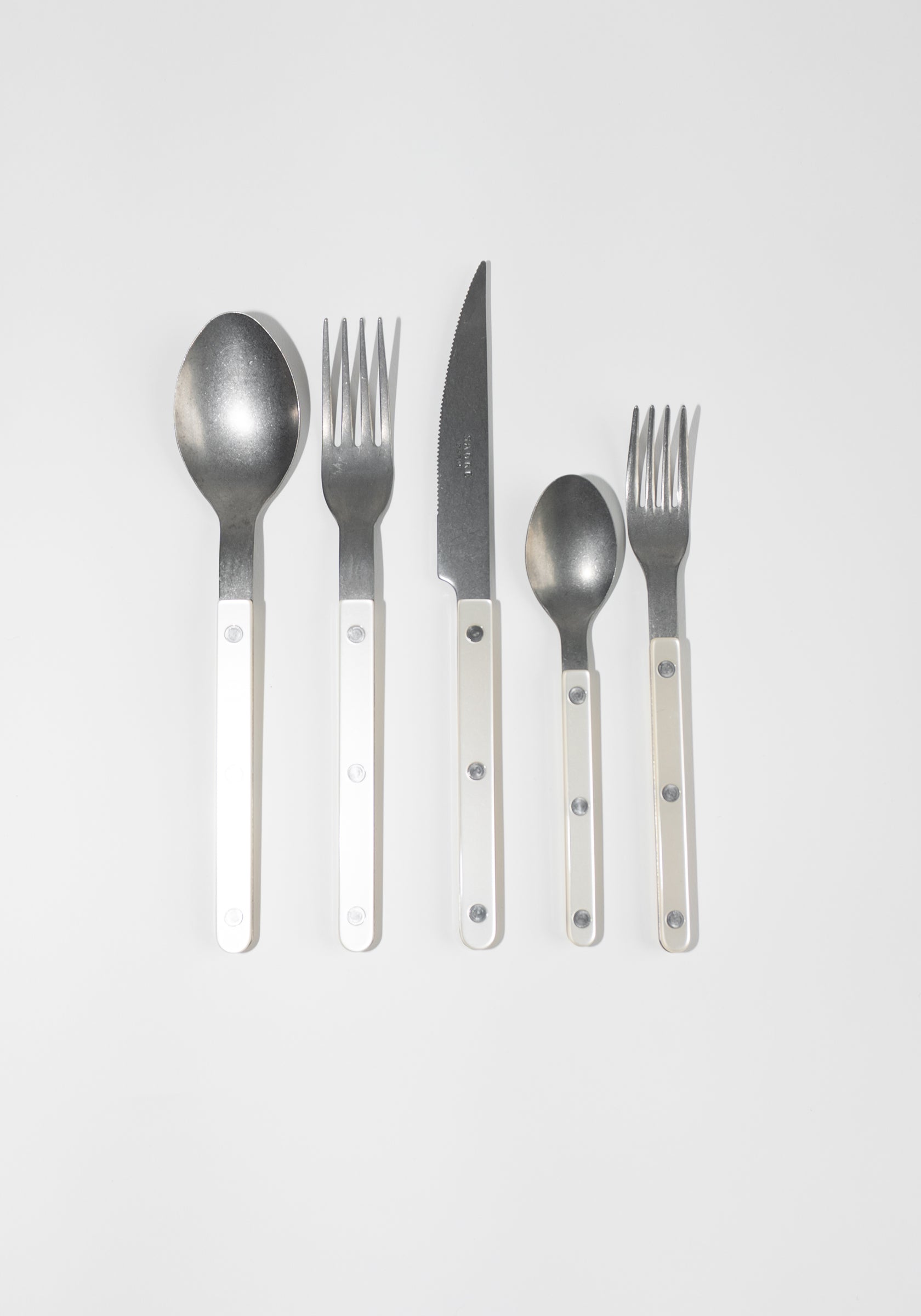 5 Piece Cutlery Set in Bistrot Vintage Pearl