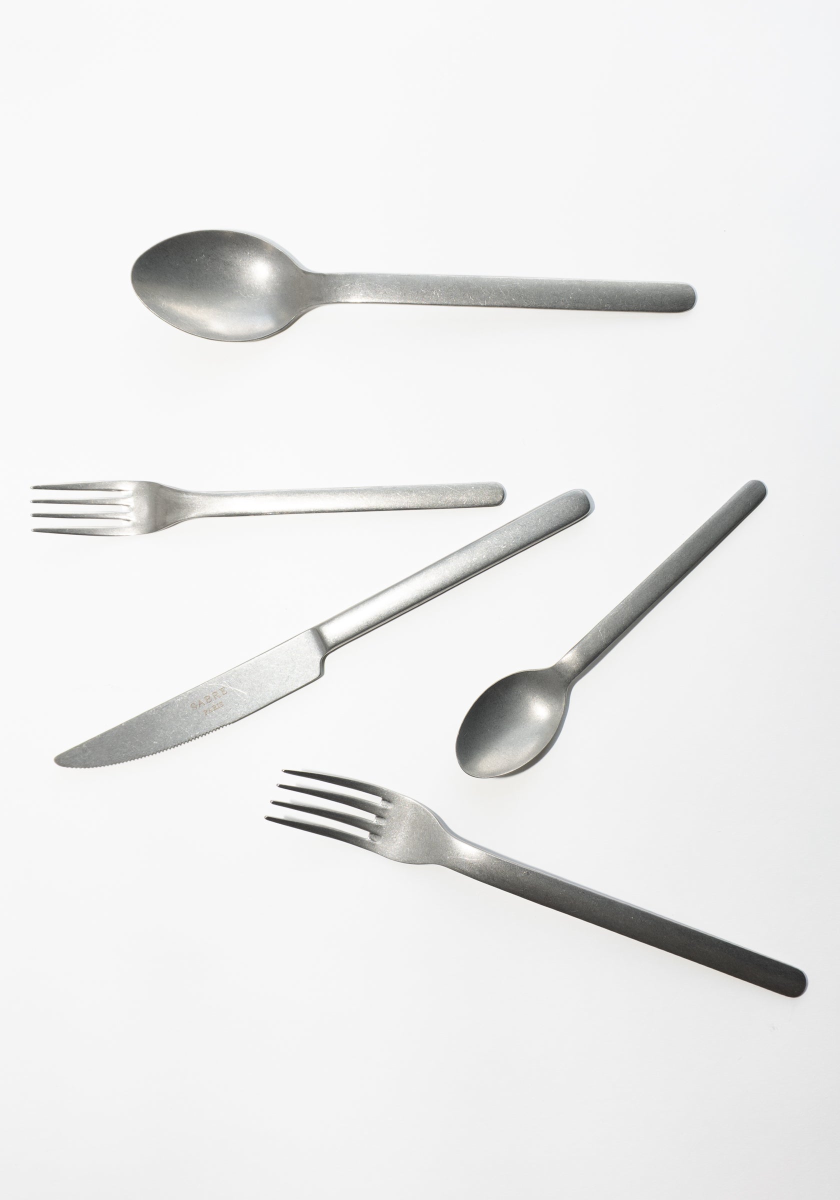 5 Piece Loft Vintage Stainless Steel Set