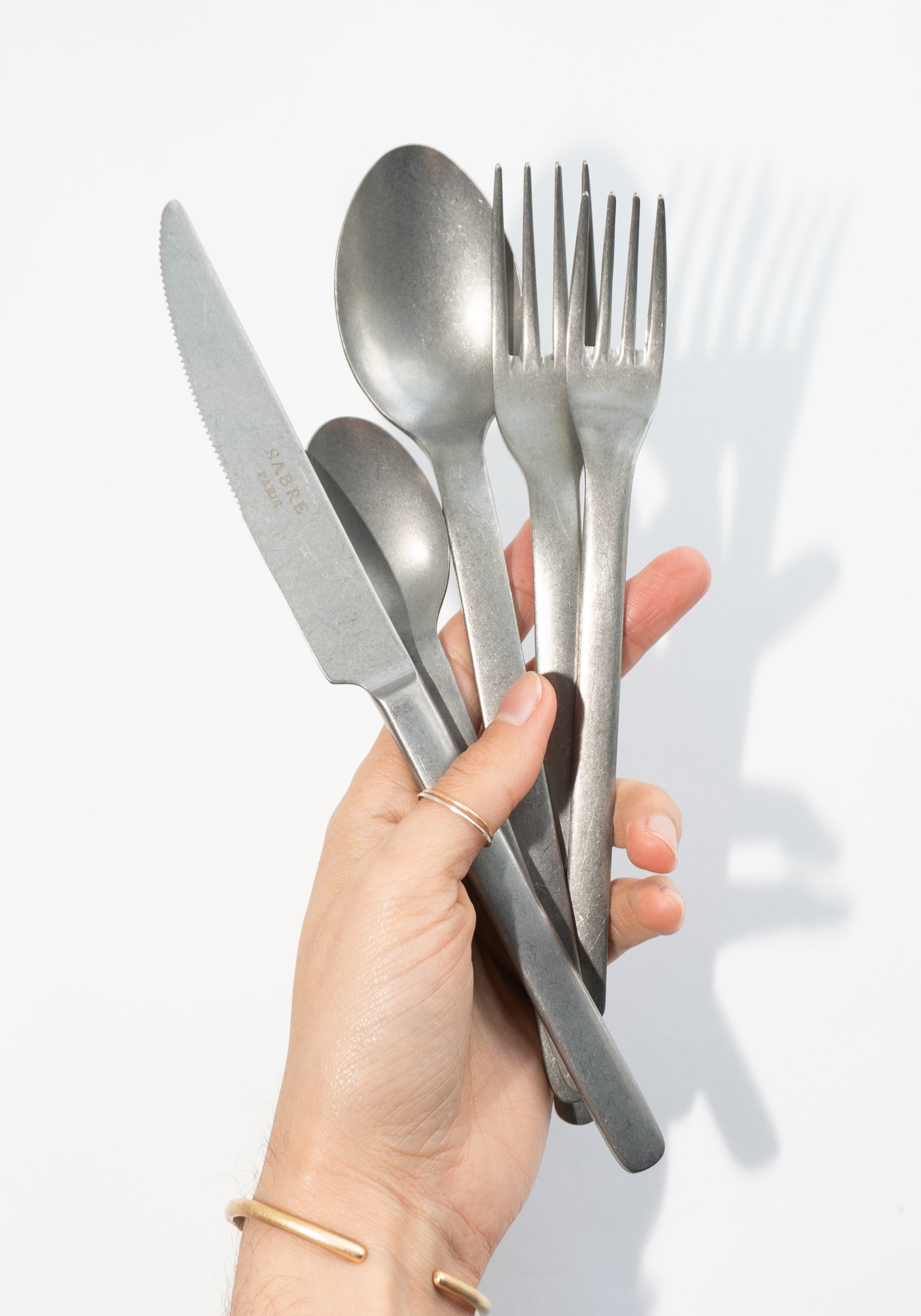 5 Piece Loft Vintage Stainless Steel Set