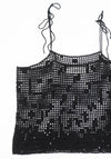 Sayaka Davis Crochet Camisole in Black