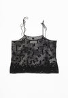 Sayaka Davis Crochet Camisole in Black