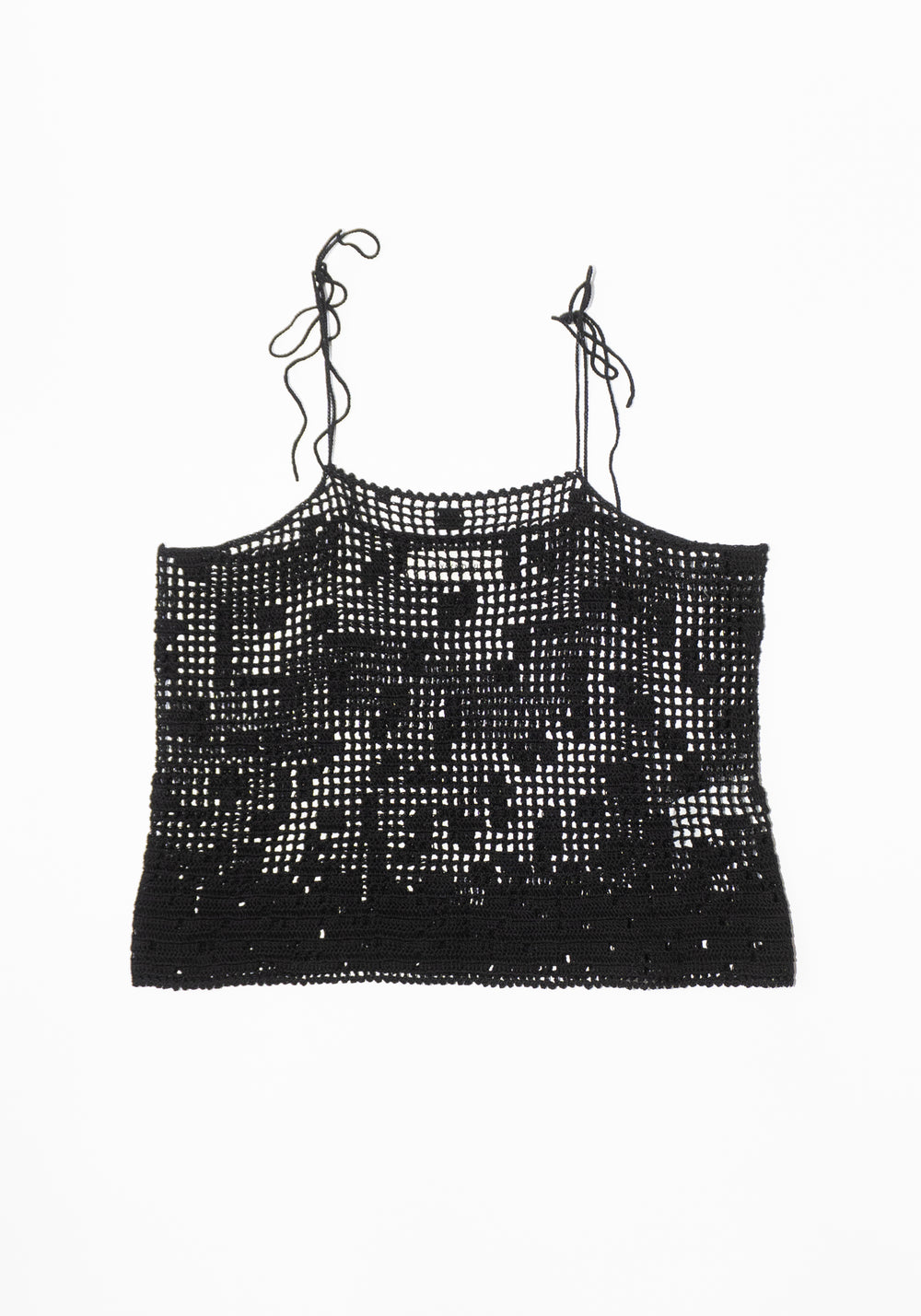Sayaka Davis Crochet Camisole in Black