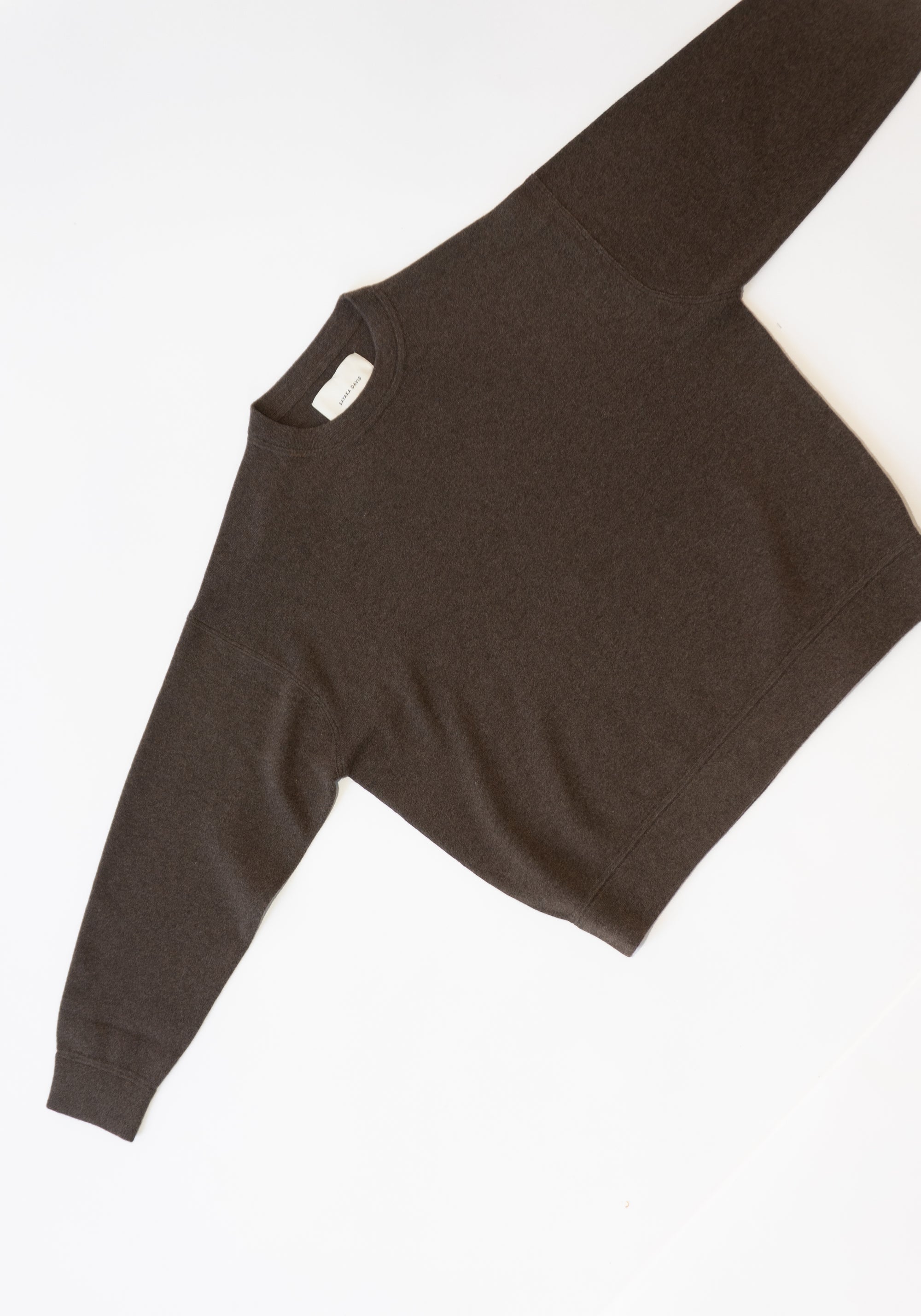 Knit Sweatshirt in Brownie