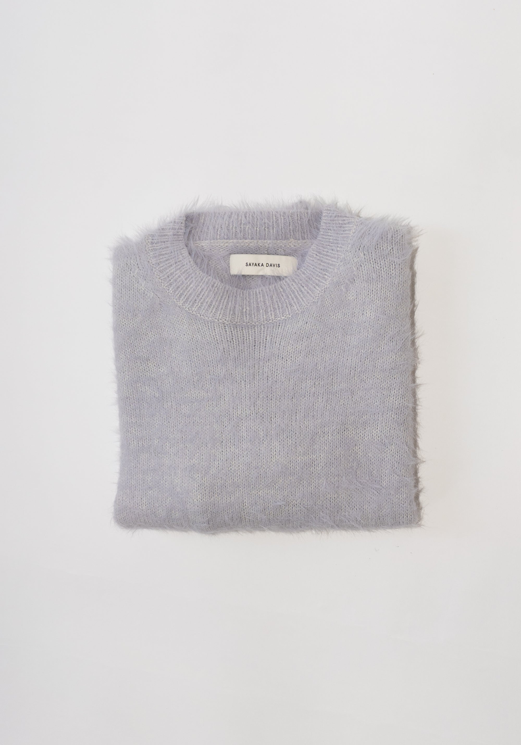 Shaggy Pullover in Lilac Grey