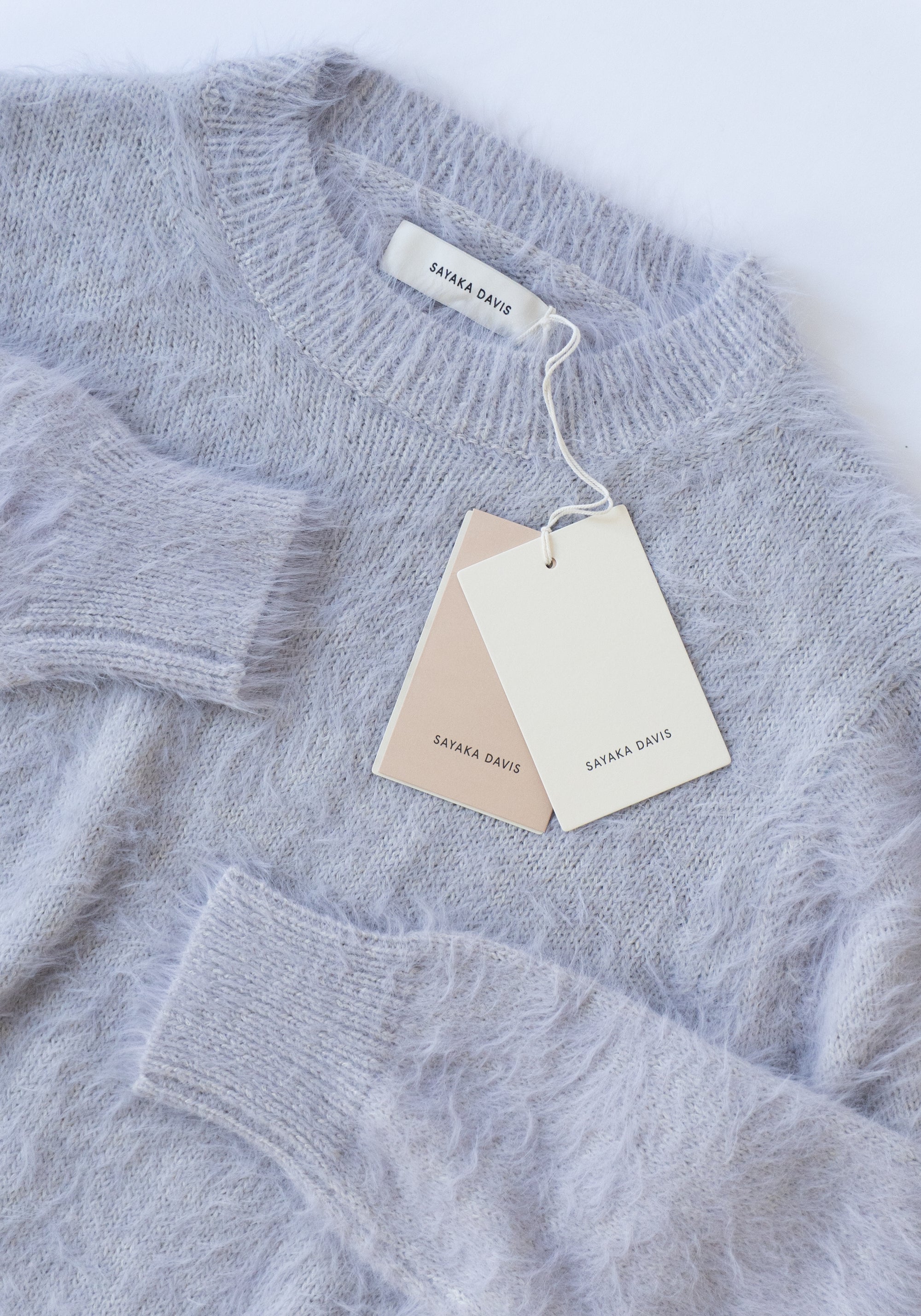 Shaggy Pullover in Lilac Grey