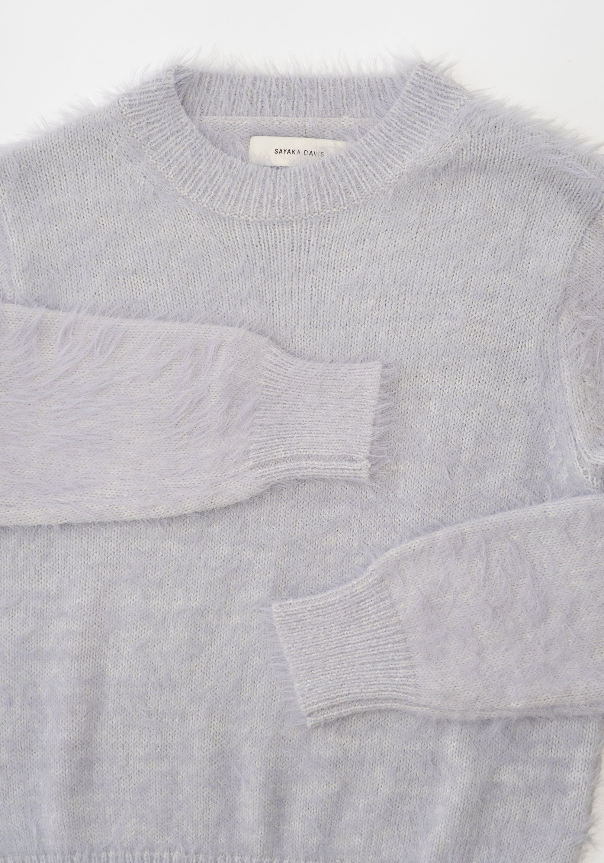 Shaggy Pullover in Lilac Grey