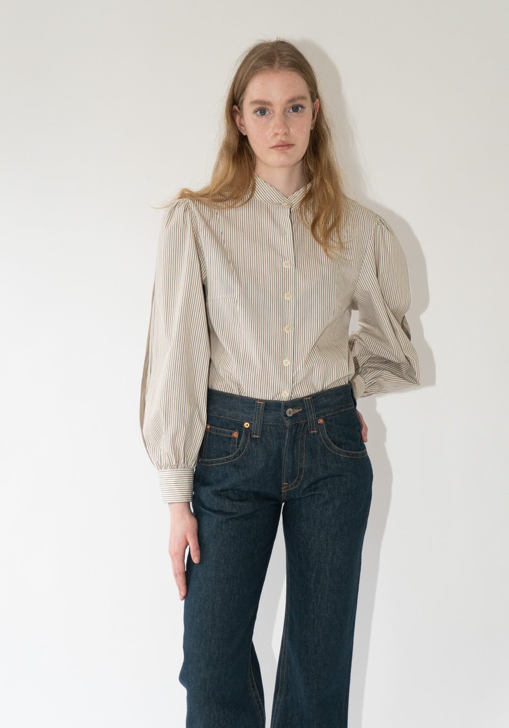 Folio Blouse in Lucent Stripe