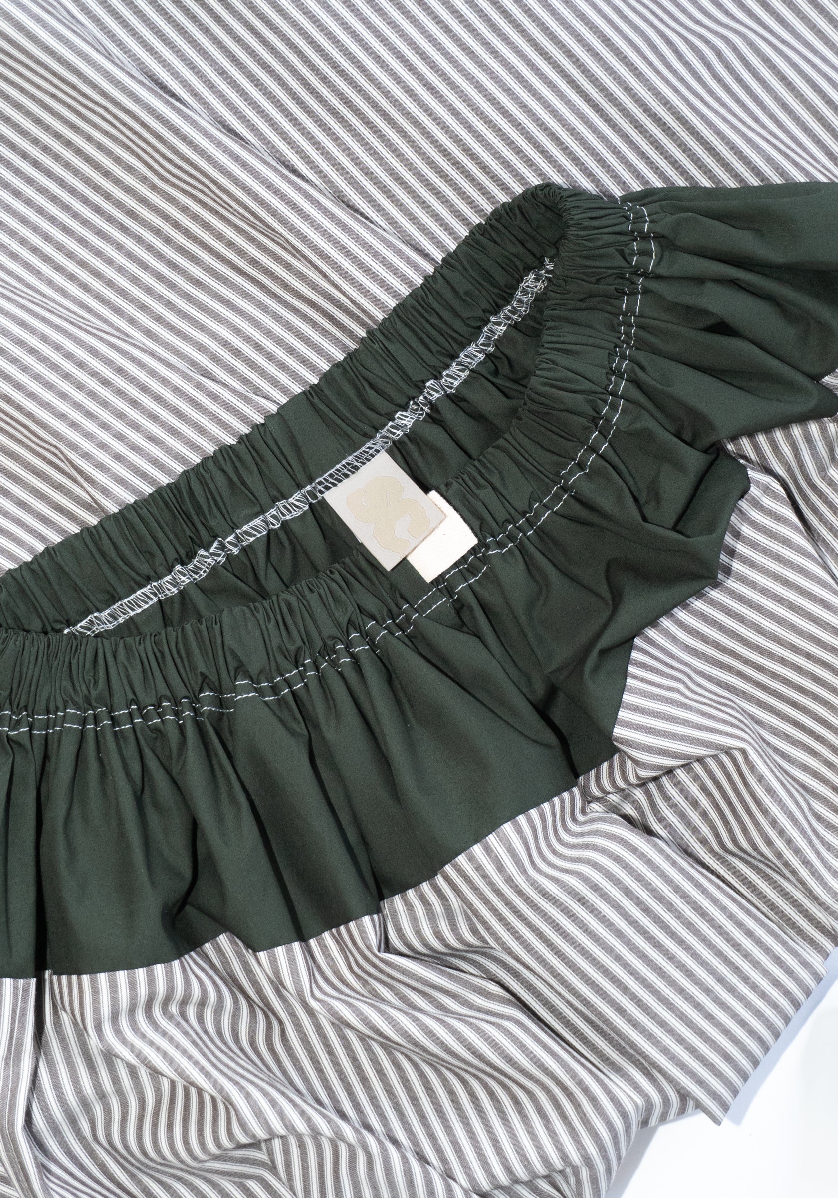 Realm Skirt in File Stripe