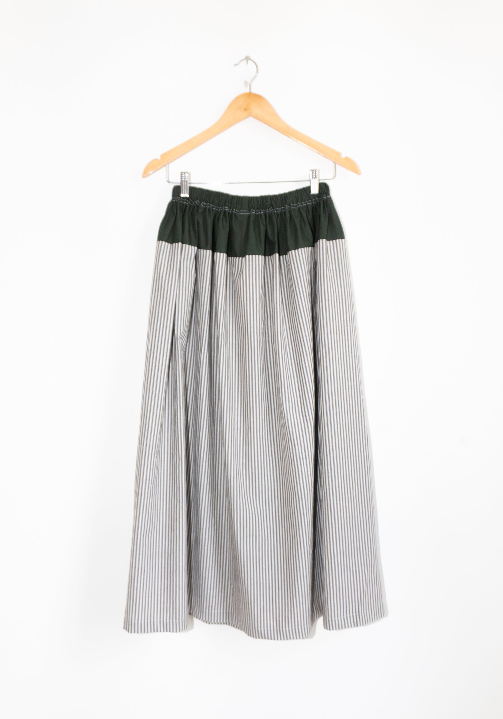 Realm Skirt in File Stripe